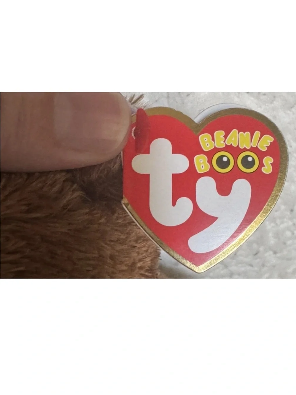 Ty Beanie Boos Coconut Monkey 9” Plush Purple Glitter Eyes NWT